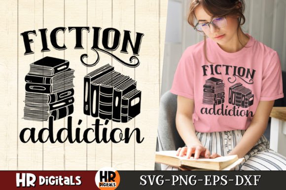 Fiction Addiction: Funny Book Reading Graphics for Crafts