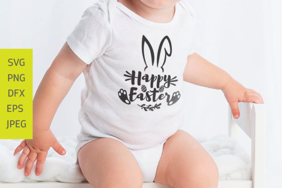 Happy Easter Svg, Easter Bunny Svg for Graphics and Crafts