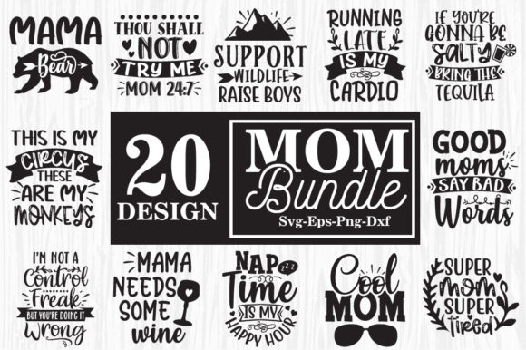 Mom Bundle Graphics for Crafts and Content Publishing