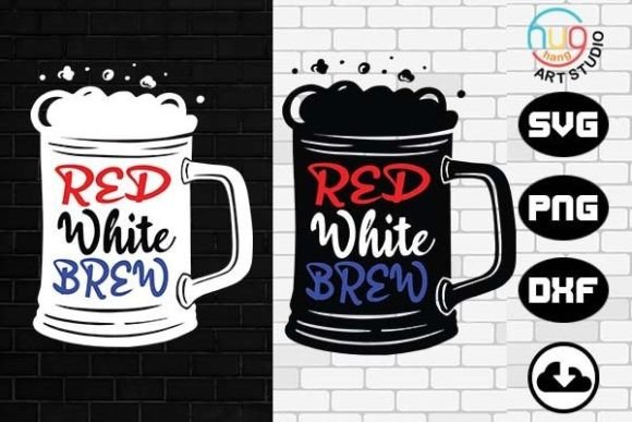 Red White and Brew: A Designer's Take on USA Graphics for Crafts