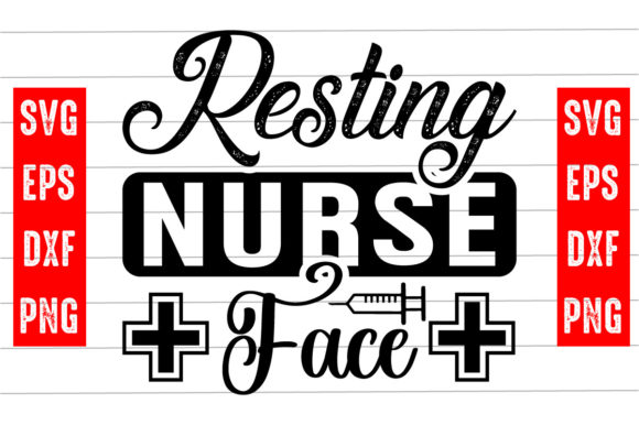 Resting Nurse Face Svg Design: Graphics for Crafts
